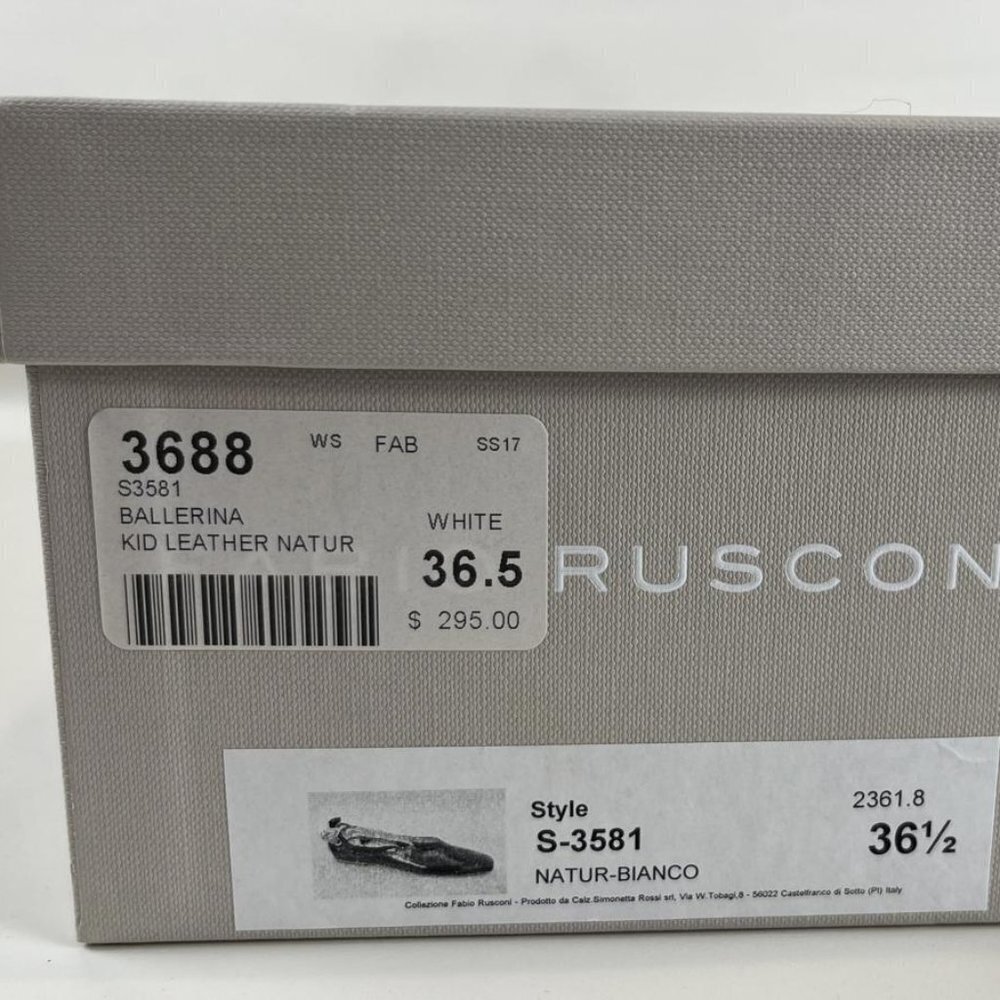 FABIO RUSCONI KIDSKIN LEATHER BALLET FLATS 6.5 - Picture 8 of 8